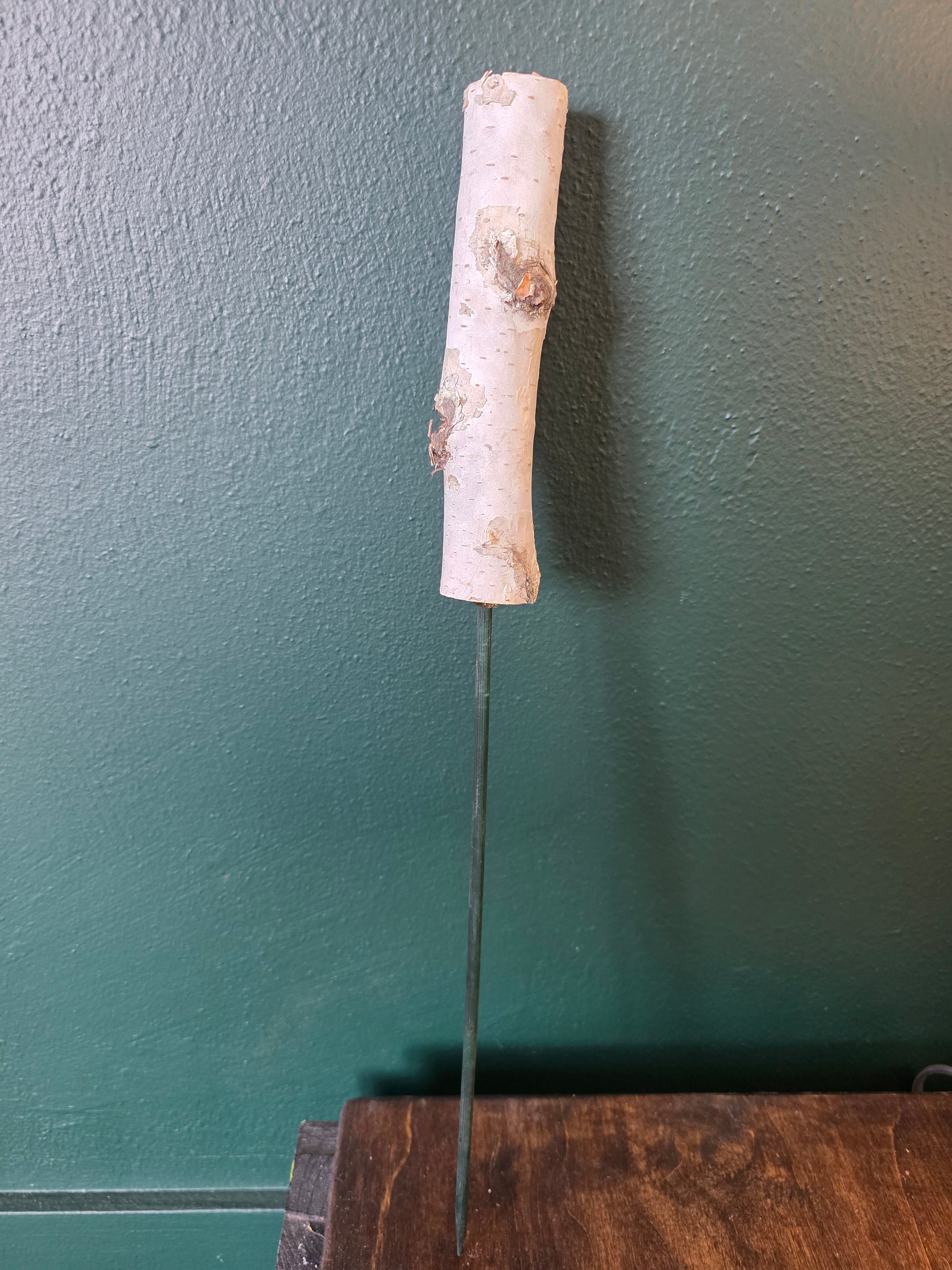 Mini birch poles on 12" or 18" picks- 24/pk