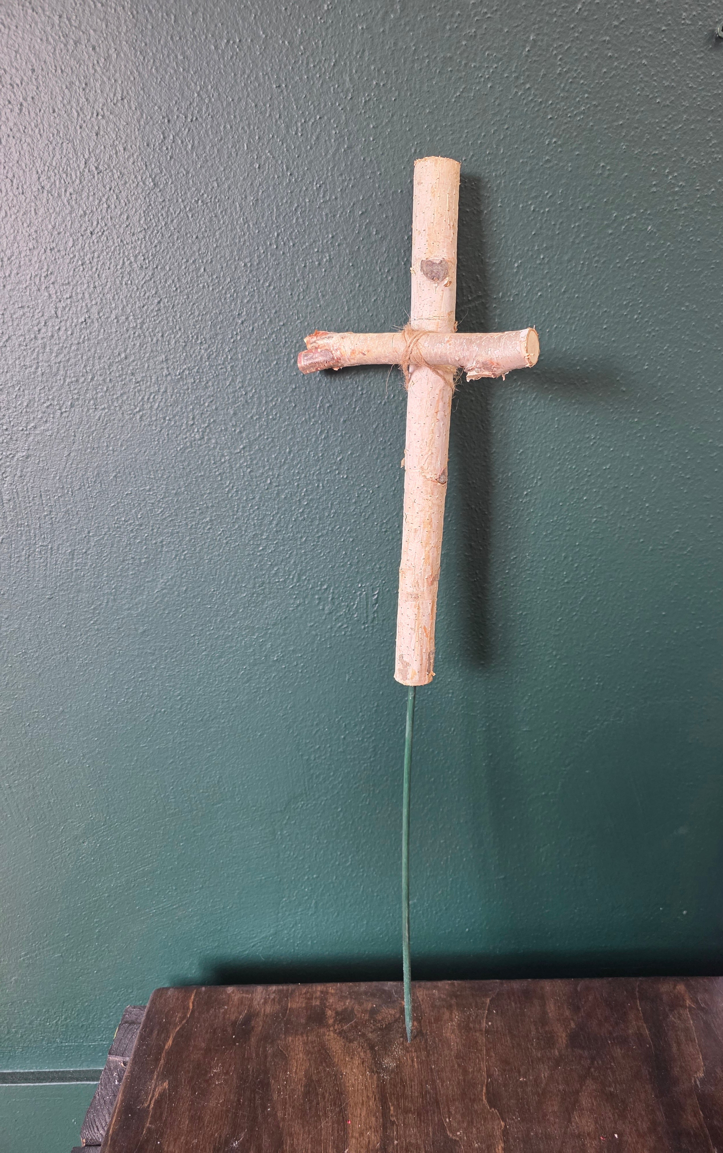 Birch cross on 12" or 18" pick- 24/pk