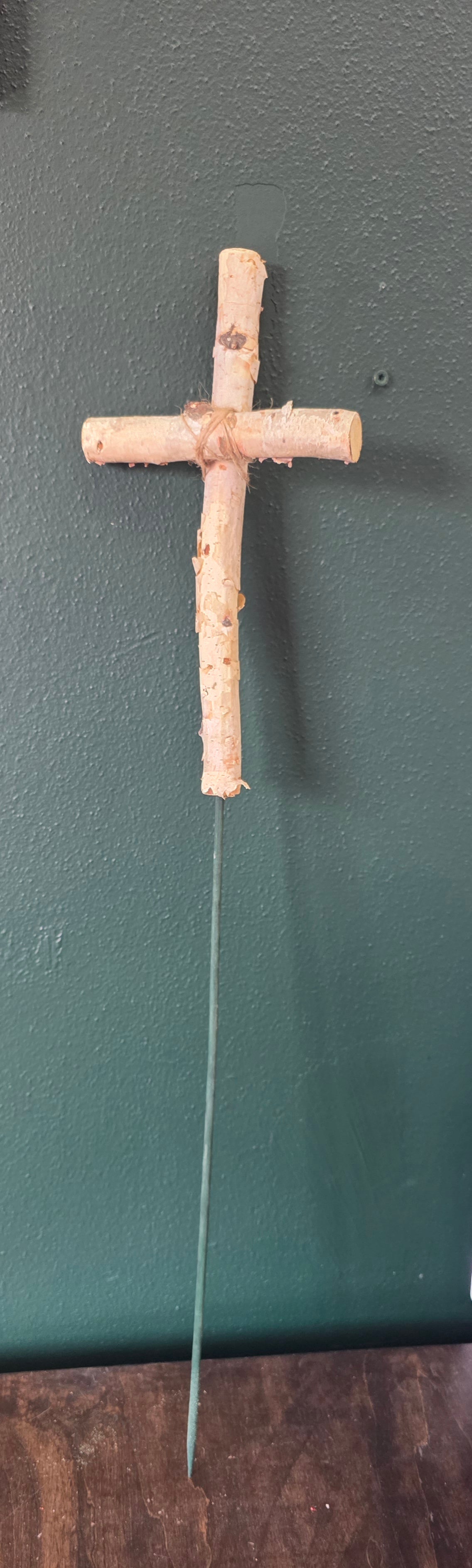 Birch cross on 12" or 18" pick- 24/pk